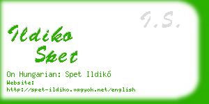 ildiko spet business card